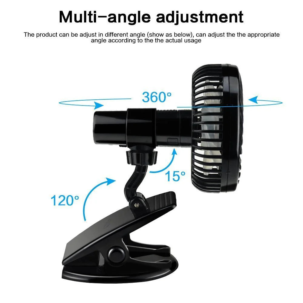 Mini Mute Clip Fan Rechargeable