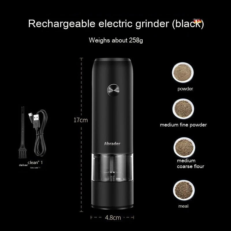 Rechargeable Electric Pepper And Salt Grinder Set