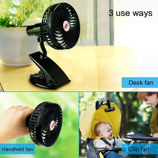 Mini Mute Clip Fan Rechargeable